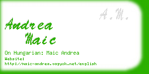 andrea maic business card